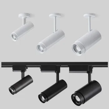 

Modern 20W Track Light Zoomable Adjustable Beam Angle Rail lamp Spot Zoom Exhibition Gallery Lamp Surface mount COB Spotlights