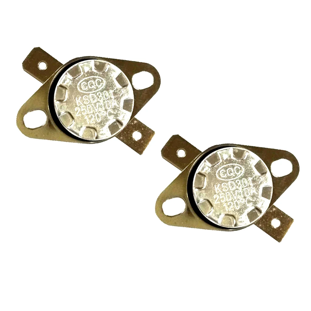 2PCS KSD301 120C NC Thermostat Temperature Thermal Control Switch AC 250V