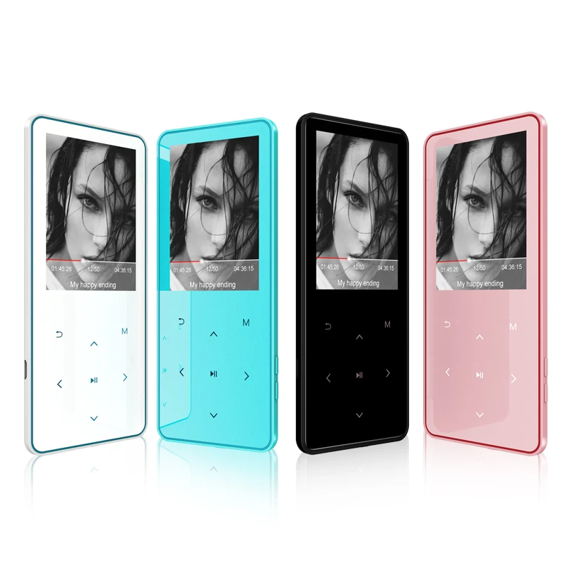 Bluetooth 4,2 MP4 плеер сенсорный ключ встроенный динамик HiFi Металл Мини Портативный Walkman с радио FM Запись электронная книга