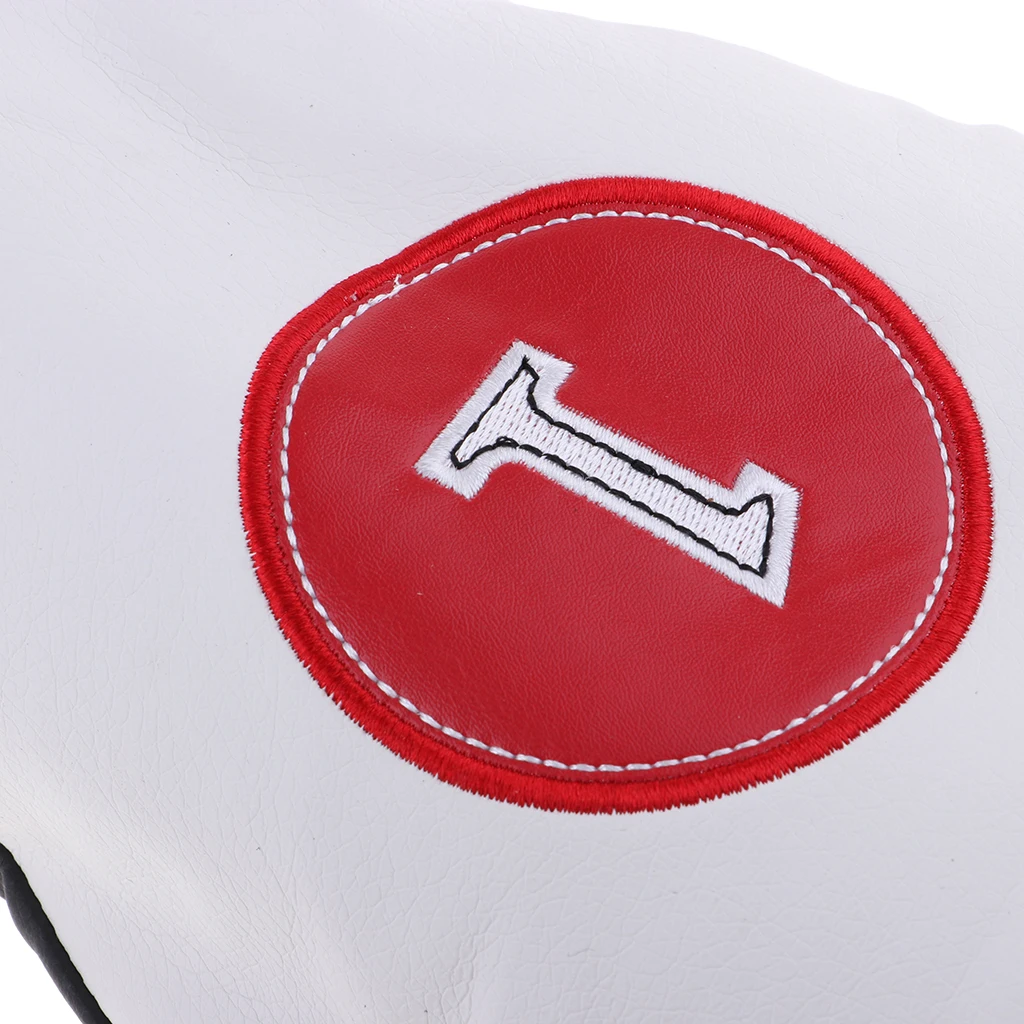 PU Golf Wood Head Cover with No. Tag1,3,5 Golf Club Headcover Protector For Golf Driver Fairway Hybrid White Golf Accessories PU Golf Wood Head Cover with No. Tag1,3,5 Golf Club Headcover Protector For Golf Driver Fairway Hybrid White Golf Accessories