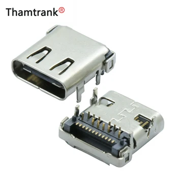 

100pcs/lot USB 3.1 Type-C 24 Pin Female Socket SMD DIP PCB Connector for PCB design DIY high current fast charging