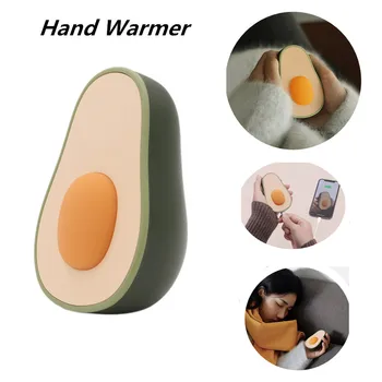 

Winter Sale Avocado Pocket Heater Hand Warmer 4000mAh Electric Rechargeable Phone Power Bank Charger kawaii Hand Warmer gift