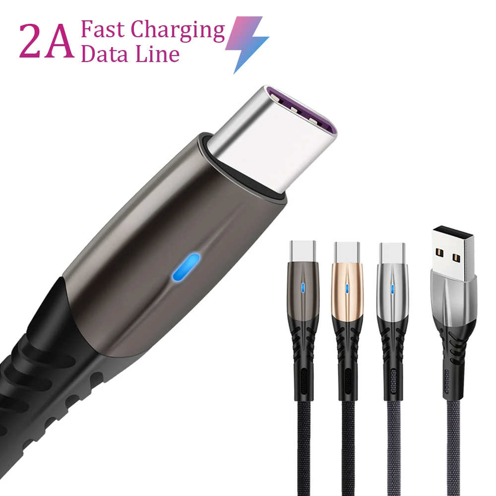 Кабель type C для Xiaomi Redmi 7 Note 7 usb type C для мобильного телефона Быстрая зарядка кабель type-C для samsung Galaxy A30 A50 шнур