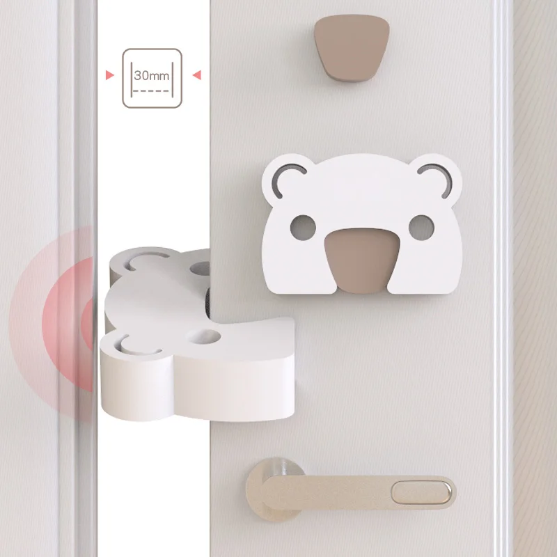 Rubber door stop Door Stopper Baby Safety Cartoon Animal Thick Door Block Anti-Pinch Hand Kids Children Finger Protect White Eva Stoppers