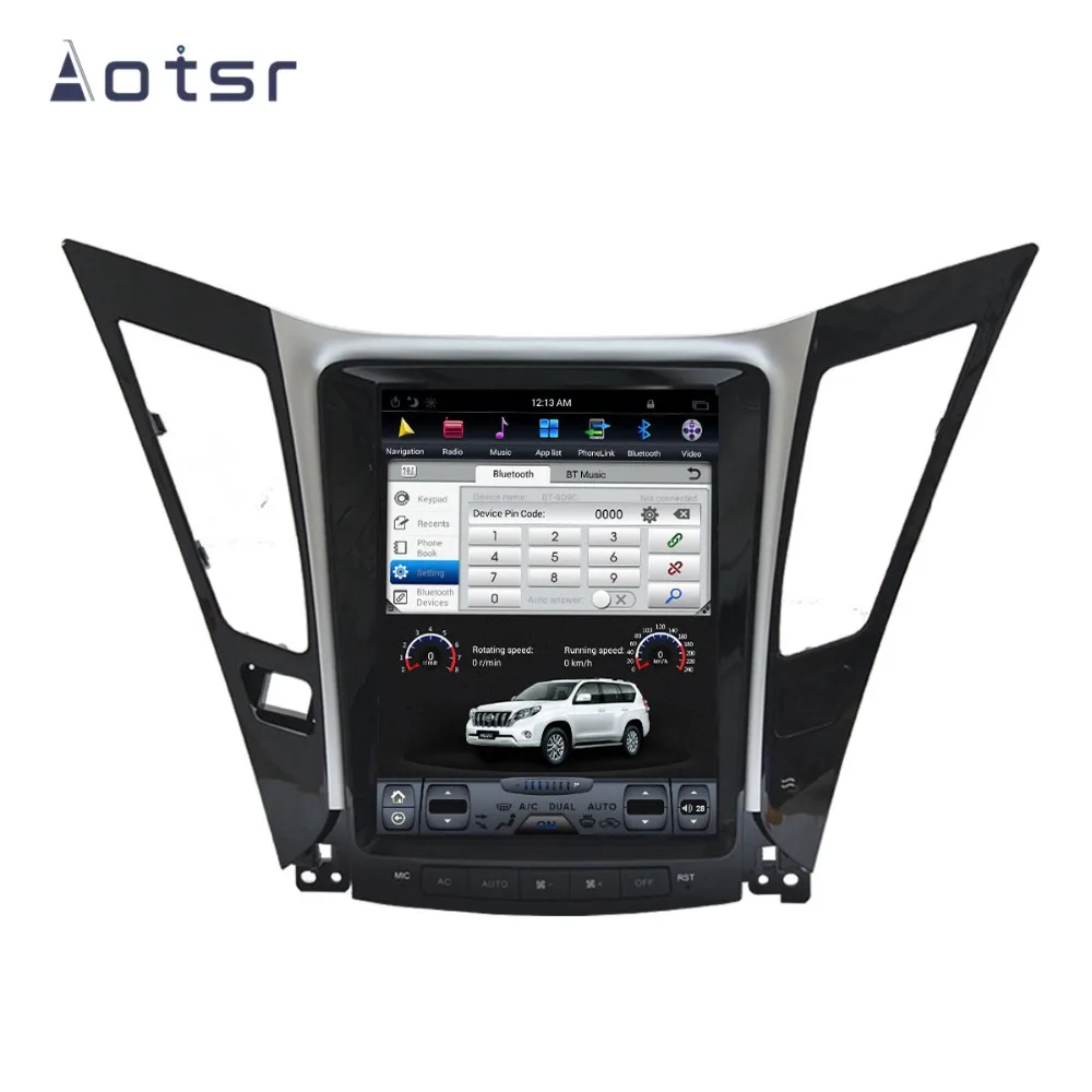 Tesla стиль Android 8,1 gps навигация автомобильный dvd-плеер для hyundai Sonata 8 2012- Авто Радио стерео Мультимедийный Плеер блок