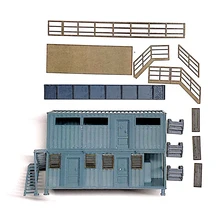 DIY 1: 87 HO Масштаб железная дорога сцена украшения двухэтажный контейнер дом модель для песка Таблица модель здания наборы