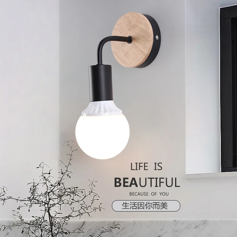 

Nordic Minimalism Gold Led Bedside Wall Lamps Concise Glass Ball Study Mirror Bathroom Light Fixtures Free Shipping
