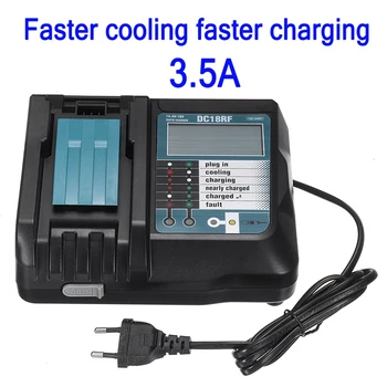 

LCD Display 3.5A Lithium Ion Battery Charger 14.4V-18V Battery Fast Charger Overcharge Protection EU Plug