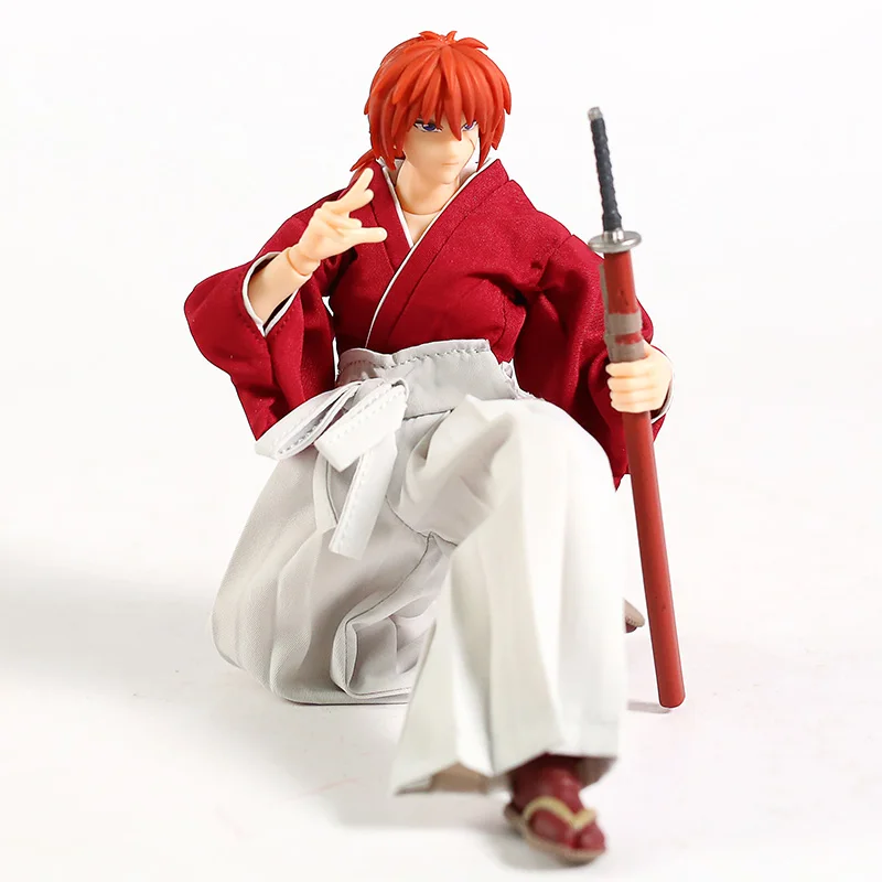 Rurouni Kenshin Himura Kenshin ПВХ фигурка Коллекционная модель игрушки(настоящая одежда