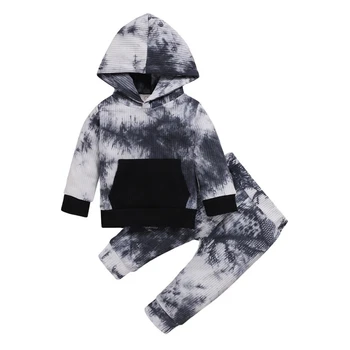 

Baby Clothing Sets 0-24M Newborn Casual Suit Boys Girls Tracksuits Infant Kids Tie Dye Sport Hoodies Tops+Pants 2pcs Set Hot·
