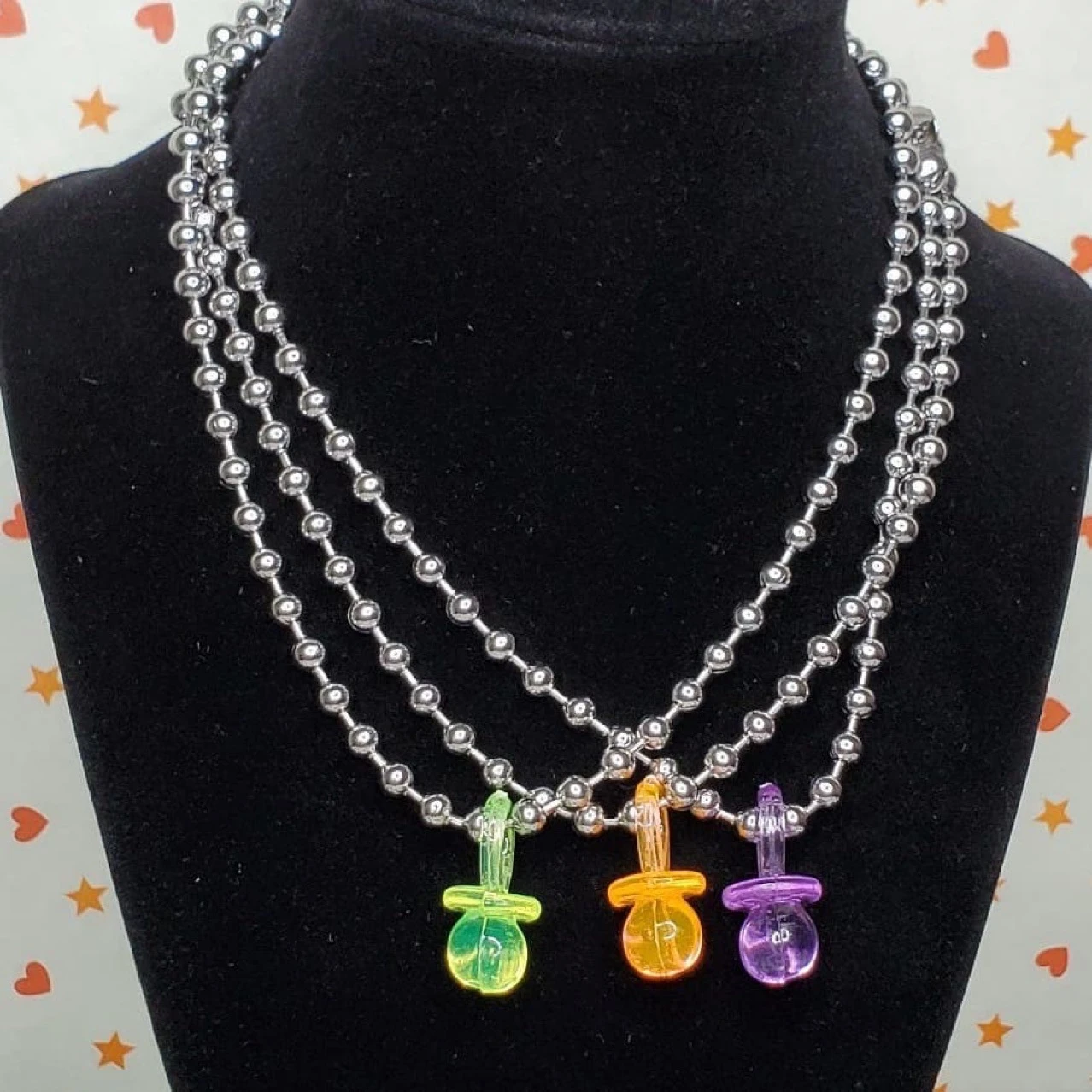 Collar con colgante de chupete acrílico para mujer y niña, collar colorido, joyería, regalo|Collares colgantes| - AliExpress