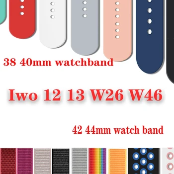 

Multi-color Silicone Strap for IWO12 Watch Band Series 4 5 44 42 mm 40 38 mm Waterproof IWO 12 PRO Band Replace IWO Watch Strap