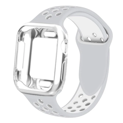 Ремешок+ чехол для apple watch band pulseira apple watch 4 3 5 band 44 мм/40 мм iwatch чехол для браслета 42 мм/38 мм correa ремешок для часов браслет