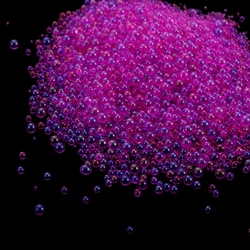 Mini Bubble Ball Beads for Resin Filling and DIY Nail Art Decor (Rose Red)