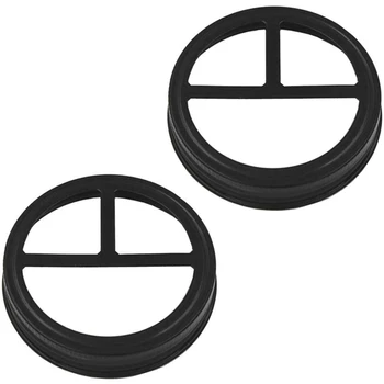 

2 Pcs Mason Jar Toothbrush Holder Lid - Rust-Proof Stainless Steel Farmhouse Bathroom Countertop Decor - for Wide Mouth Ball Mas