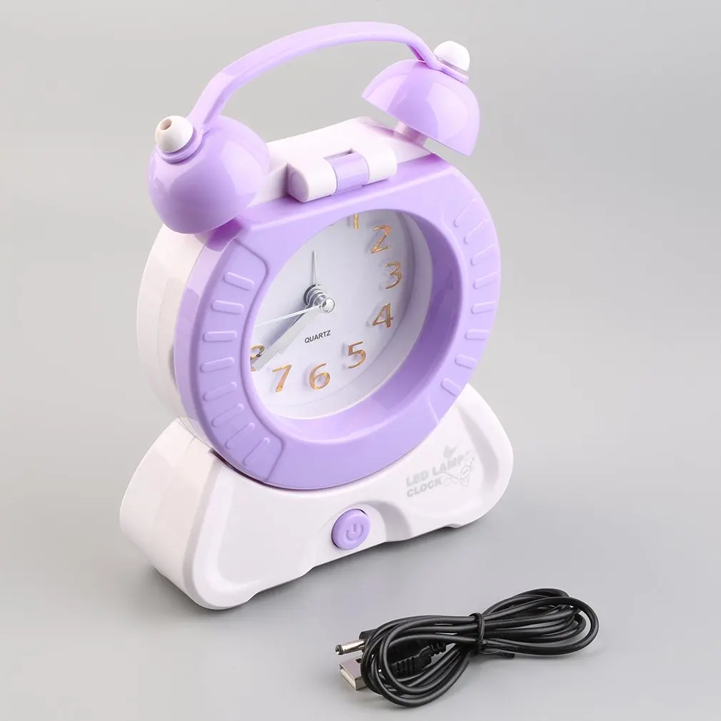 

Superior quality Hot 2 in 1 Multifunctional Home Bedside Table Desk Night Light Lamp pointer Clock Stylish