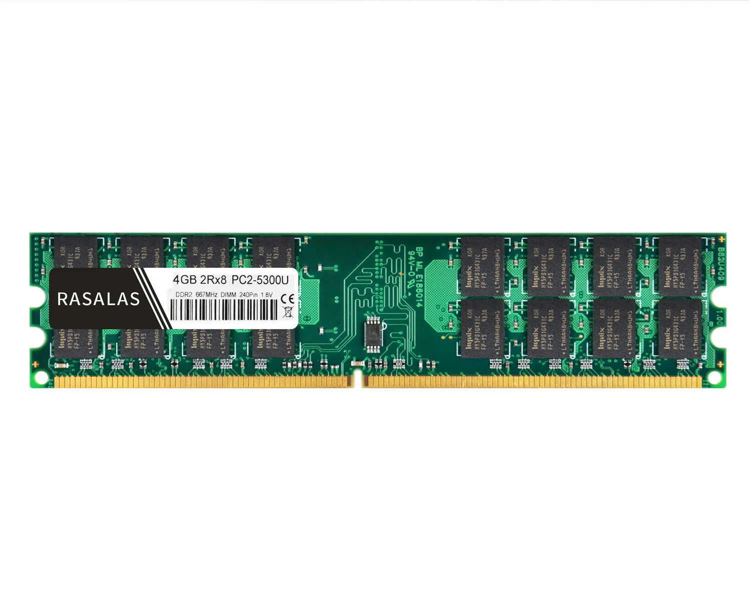 Rasalas 4 Гб 2Rx8 DDR2 667 МГц 800 МГц PC2-5300U PC2-6400U DIMM 1,8 В Настольный ПК ram 240Pin Память только для процессора AMD