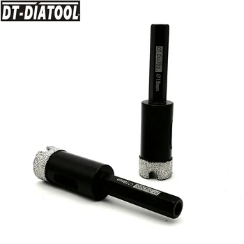 

DT-DIATOOL 2pcs Dry Diamond Drilling Core Bits for Ceramic Tile Hole Saw Hexagon shank Drilling Bits Diamond tools Dia 18mm