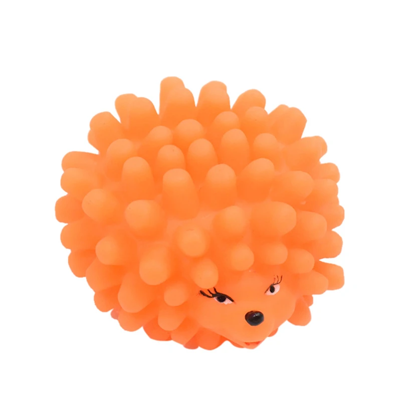Transer 1pc Silicone Hedgehog Shape Dog Toys Pet Dog Pupppies Chew Bite Squeaky Sound Pet Toy Pet Prouducts 9107