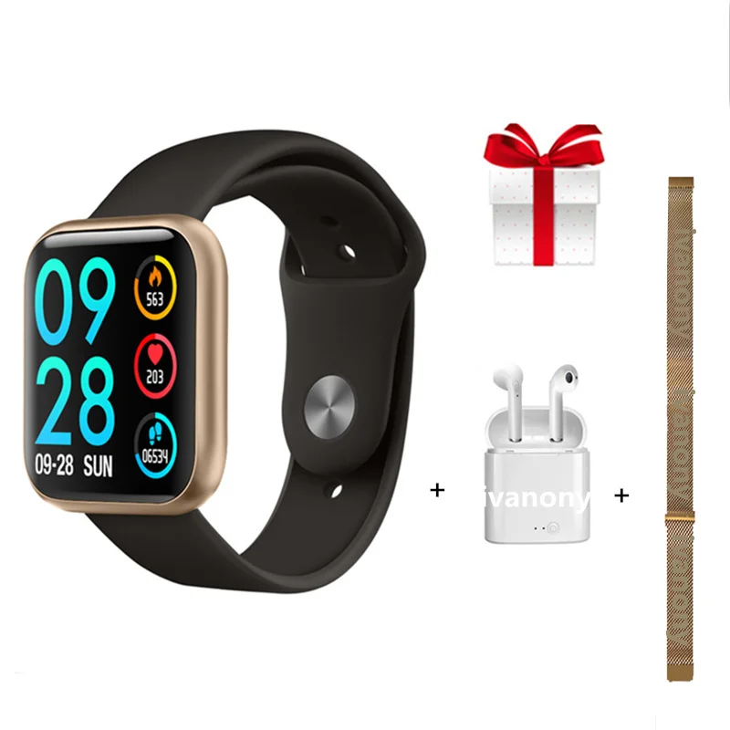 C Умные часы p80 Smartwatch Android Водонепроницаемый IP68 монитор сердечного ритма кровяное давление кислород Быстрая для дропшиппинг - Цвет: C