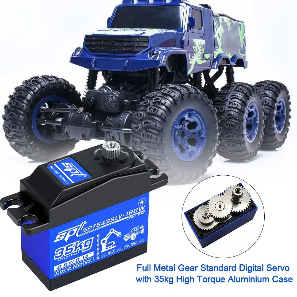 

35kg Large Torque Full Metal Gear Standard Digital Low Profile Servo 1:10 RC Car With High Torque Aluminium Case 500US-2500US