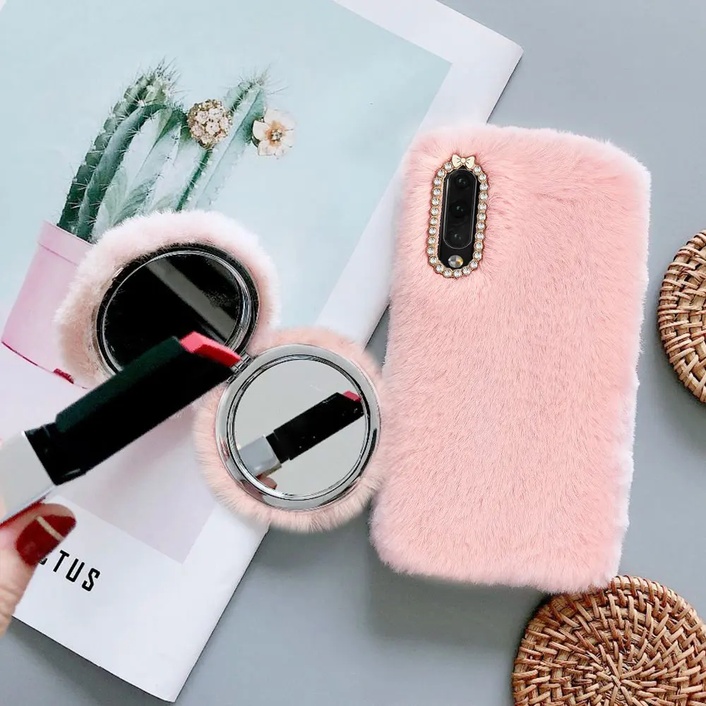 Шикарный пушистый зеркальный чехол для телефона Samsung Galaxy S20 Ultra Note20 5G S9 Plus S8 10 Lite S7