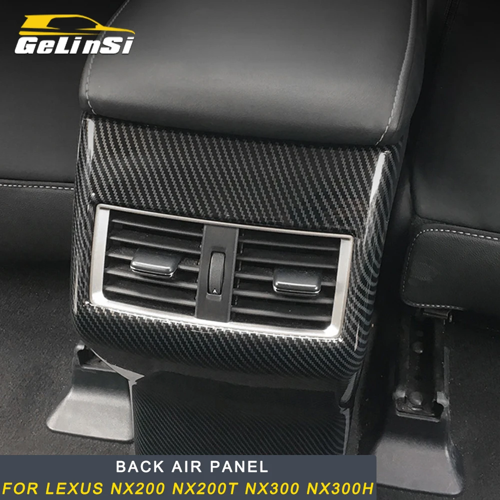 

Gelinsi For LEXUS NX200 NX200t NX300 NX300h Car Rear Back Air Outlet Panel Anti-kick Pad Cover Trim Sticker Interior Accessories