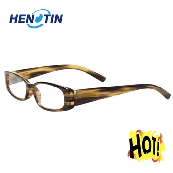 

Fashion rectangular reading glasses for men and women spring hinge colorful printed eyeglasses frames