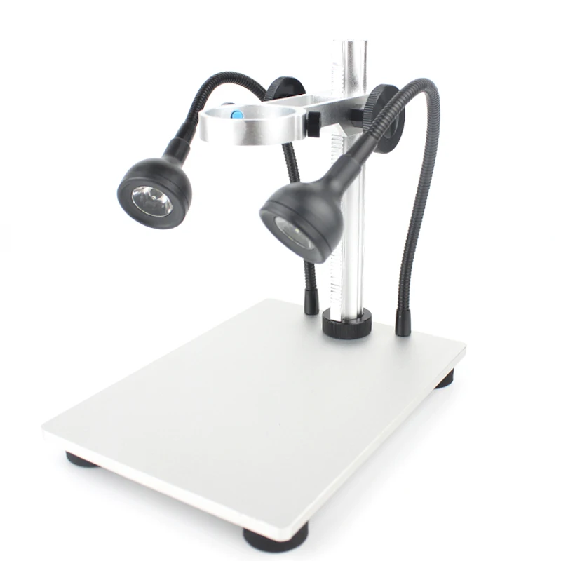 

Profession Aluminum Alloy Stand Bracket Holder Lifting Support with LED light for Digital Microscope USB Microscopes