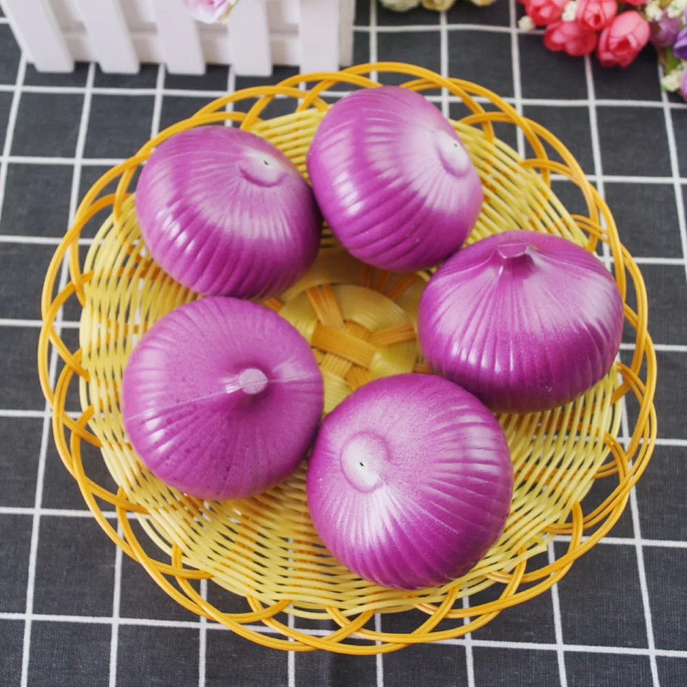 Vegetable Ornaments 5pcs High imitation artificial Fake onion model plastic fake simulated onion vegetable