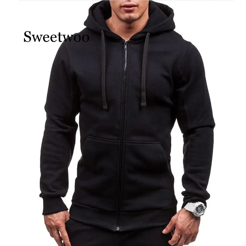 Mens Hoodies Fashion Mens Solid Color Sweatshirt Slim Jackets Mens Hoodie Hip Hop Hoodies Tracksuit Clothing