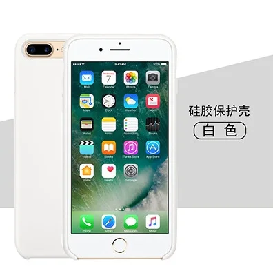 Оригинальные официальные силиконовые чехлы для Apple iphone X Xs MAX XR, чехол для iphone 11 Pro, чехол для Apple iphone 7/7 Plus 8 8 Plus - Цвет: White