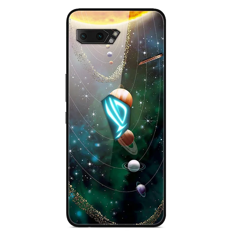 Для Asus ROG Phone II ZS660KL чехол 6,59 ''стеклянная жесткая задняя крышка для ROG Phone 2 ZS660KL чехол для телефона s бампер игровой телефон 2