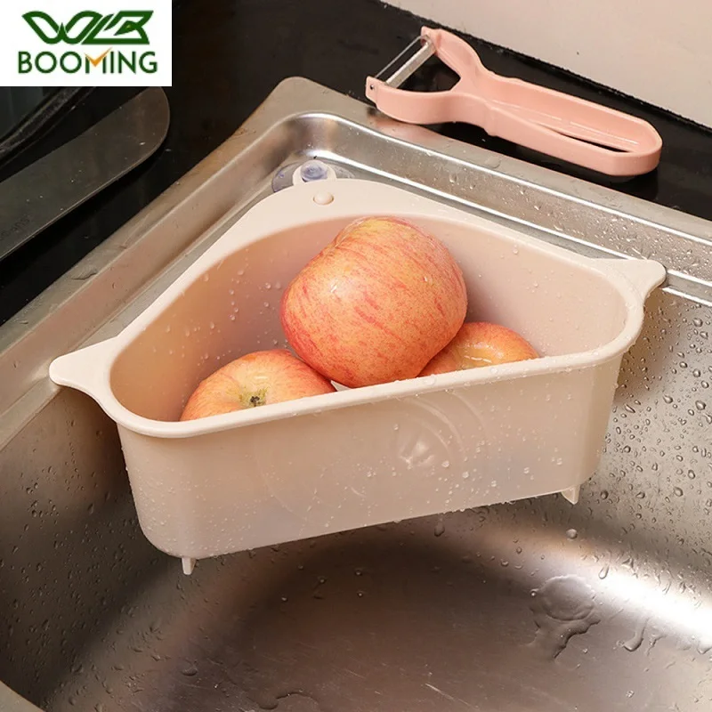 WBBOOMING Kitchen Fruit Drain Basket Bathroom Corner Shampoo Cosmetic Soap Shelves Accessories Storage Rack And Holders | Дом и сад