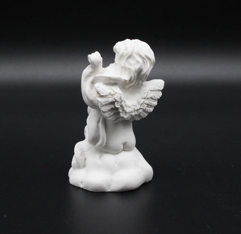 Новинка 1:12 миниатюрный кукольный домик 2,5" белый резиновый Cherub украшение куклы прекрасный подарок ребенку 4 шт