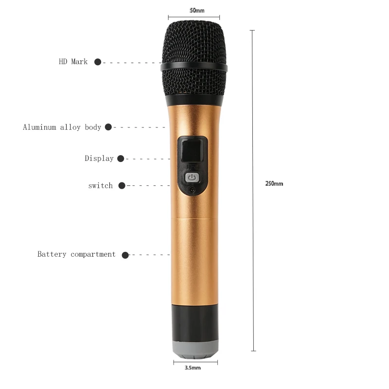 Микрофон для записи караоке беспроводной профессиональный Bluetooth динамик пения