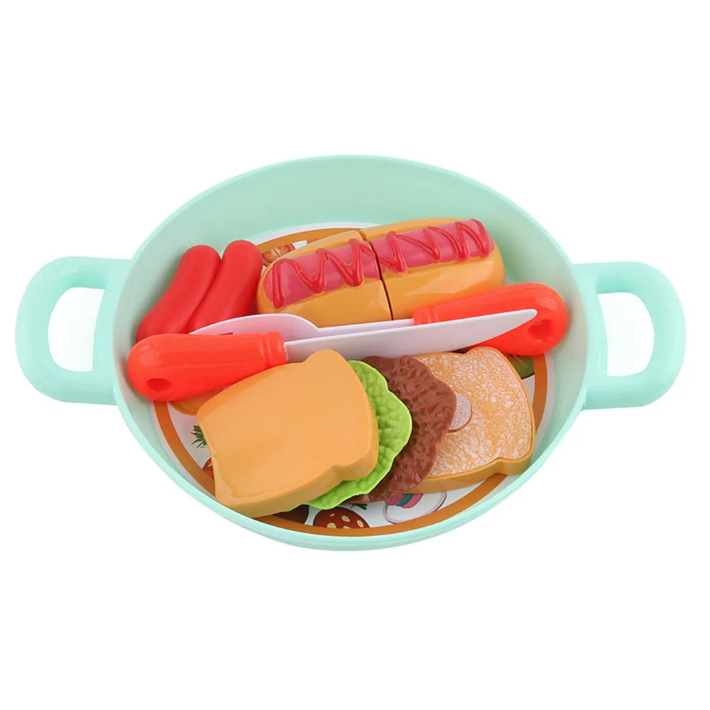 Детская имитация фруктовых столовых приборов Резак Фруктовый Торт Пицца игрушечный миксер играть развивающие игрушки игрушка для раннего развития для детей - Цвет: 6pcs