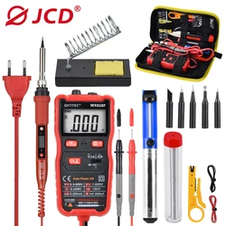 JCD – Kit de fer à souder électrique avec multimètre numérique 80W 220V, Station de soudage à température réglable, outils de réparation de soudage 