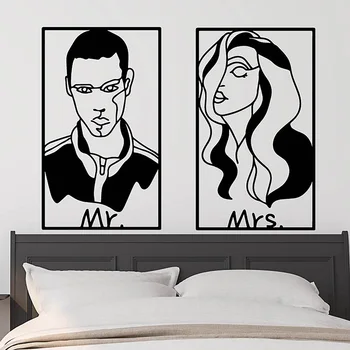 

Mr and Mrs Image Wall Sticker For Room Wall Decor