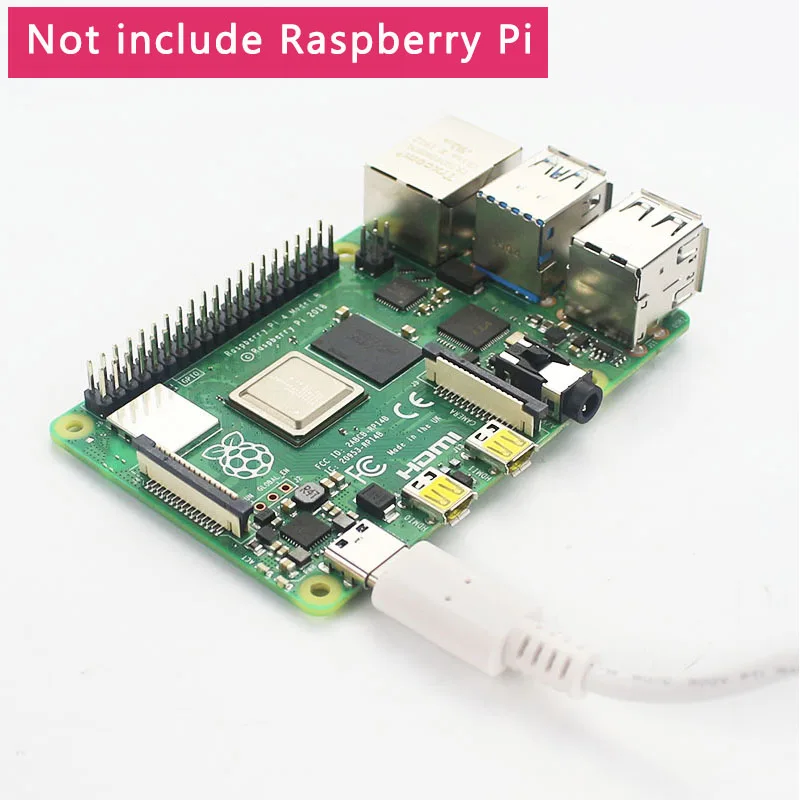 Original Raspberry Pi 4 Official USB-C Power Supply 5.1V 3A White Power Charger Power Adapter for Raspberry Pi 4 Model B