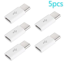 5 PCS Exquisite Small Micro To USB-C Type-C USB 3.1 Data Charging Adapter Convenient General For Smart Product 2 Colors