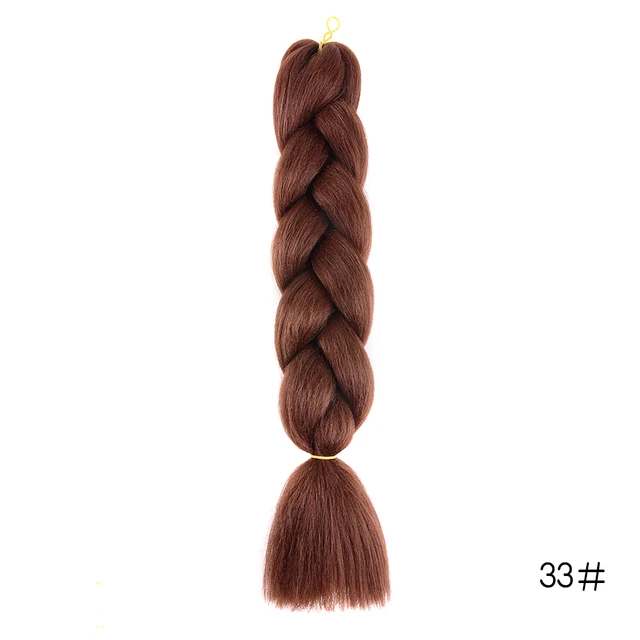 Hair Braid Synthetic Jumbo False Braid Pre Stretched Afro Wholesale Ombre Braiding Hair Extensions  Color Dreadlocks NC/4HL