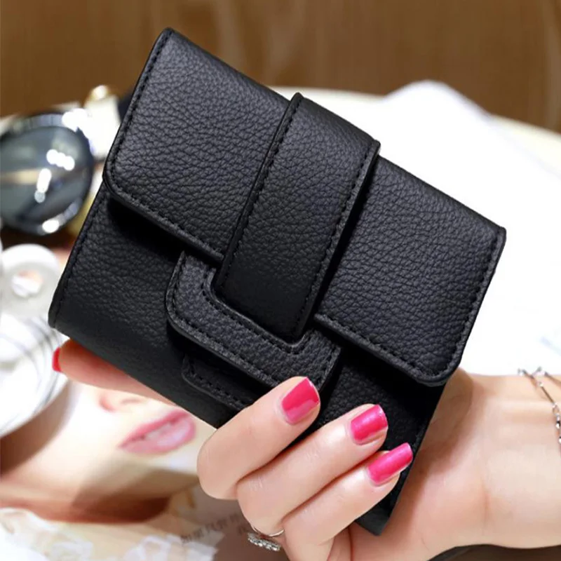 

Wallet Women Elegant Soft Leather Short Wallet Female brief Clutches lady Tri-Fold hasp Coin Purse Card Holders For Girls hot