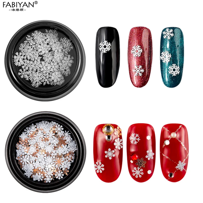 Nail Art рождественские аксессуары снежинки "сделай сам" 3D советы ломтик