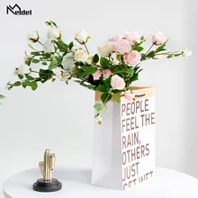 Meldel Букет искусственного шелка розы свадебный букет 7 цветок с головками Свадебный Выпускной, Свадьба Свадебный декор