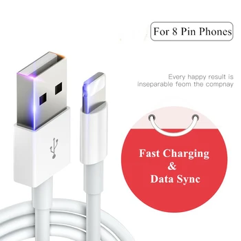 

1m 2m USB Data Charger Cable For iPhone 7 8 Plus X XS Max XR 5 5S SE 6 6S Plus Fast Charger Charging Cable
