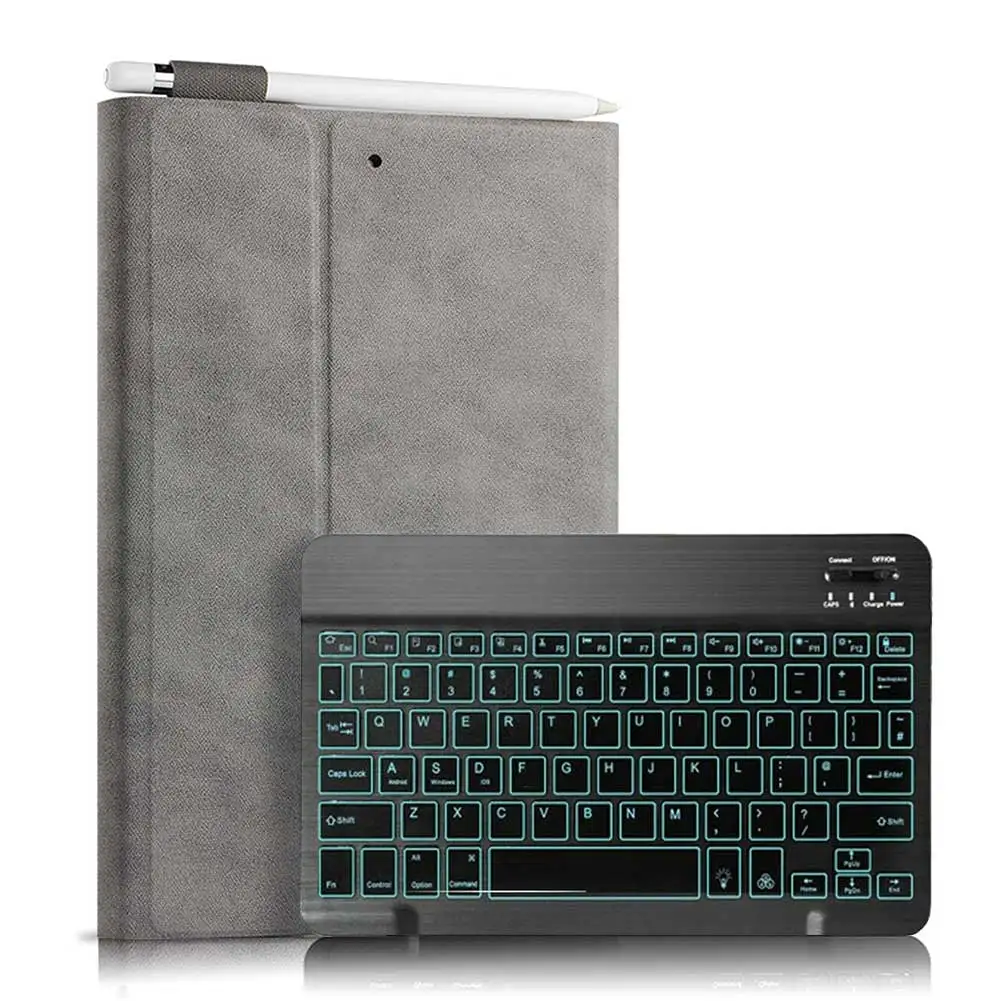 With Backlight Для iPad 10," iPad 7th Gen Подсветка клавиатура чехол для iPad 7th 10,2 A2197 A2200 A2198 чехол из искусственной кожи чехол для планшета - Цвет: With Backlight