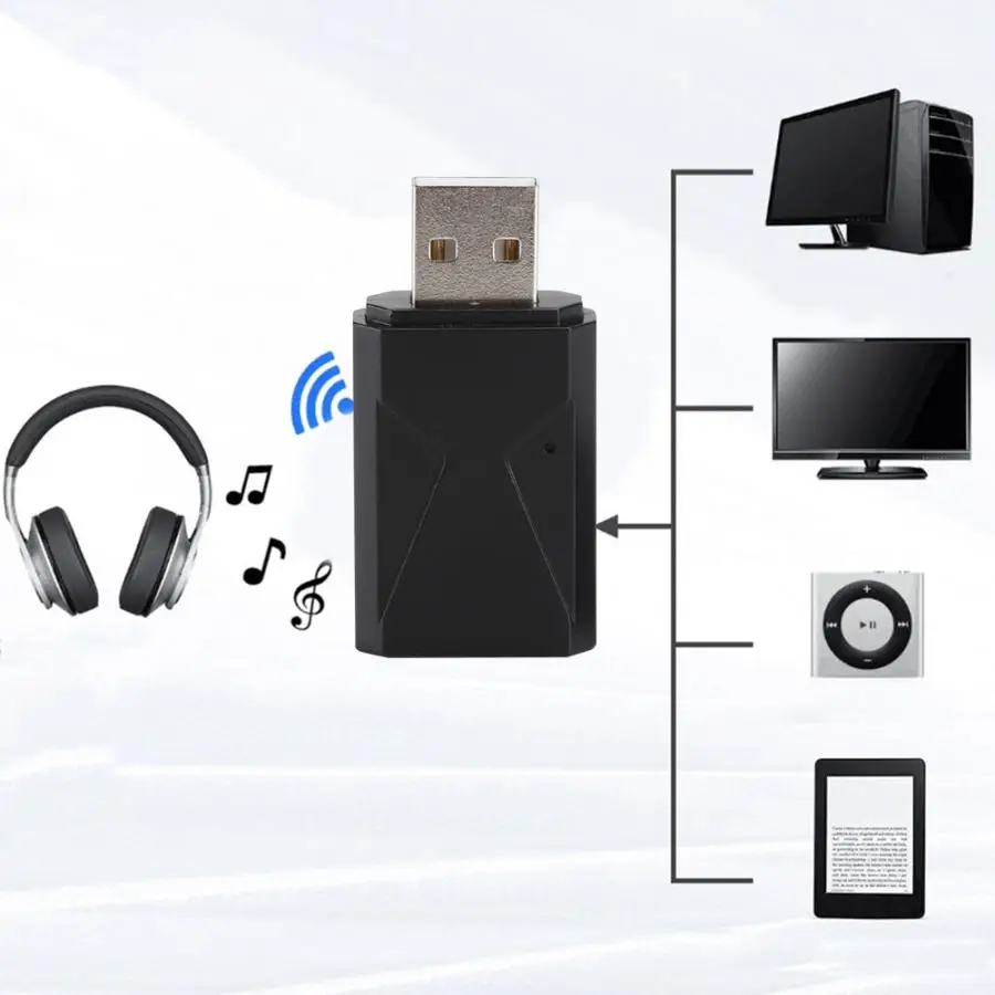 Bluetooth адаптер Универсальный USB Hands Free беспроводной Bluetooth 5,0 аудио передатчик приемник 2 в 1 адаптер bluetooth