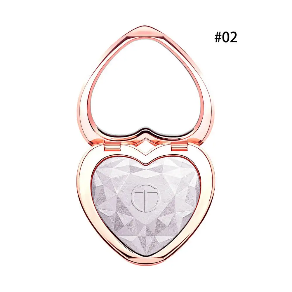Mermaid Purple Pink O. TWO. O, хайлайтер в форме сердца, палитра пудры, макияж для лица, блестящий отбеливающий консилер, Осветляющий контур для лица, восстанавливающий косметика - Цвет: Mermaid Purple Pink