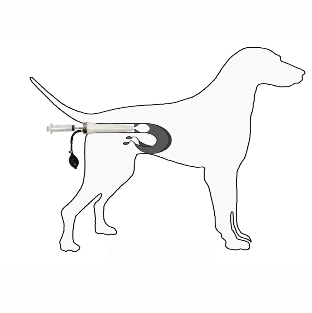 Профессиональные собаки искусственный инсемина шприц Имитация натурального спаривания осеменения искусственного силикона осеменения шприц Y